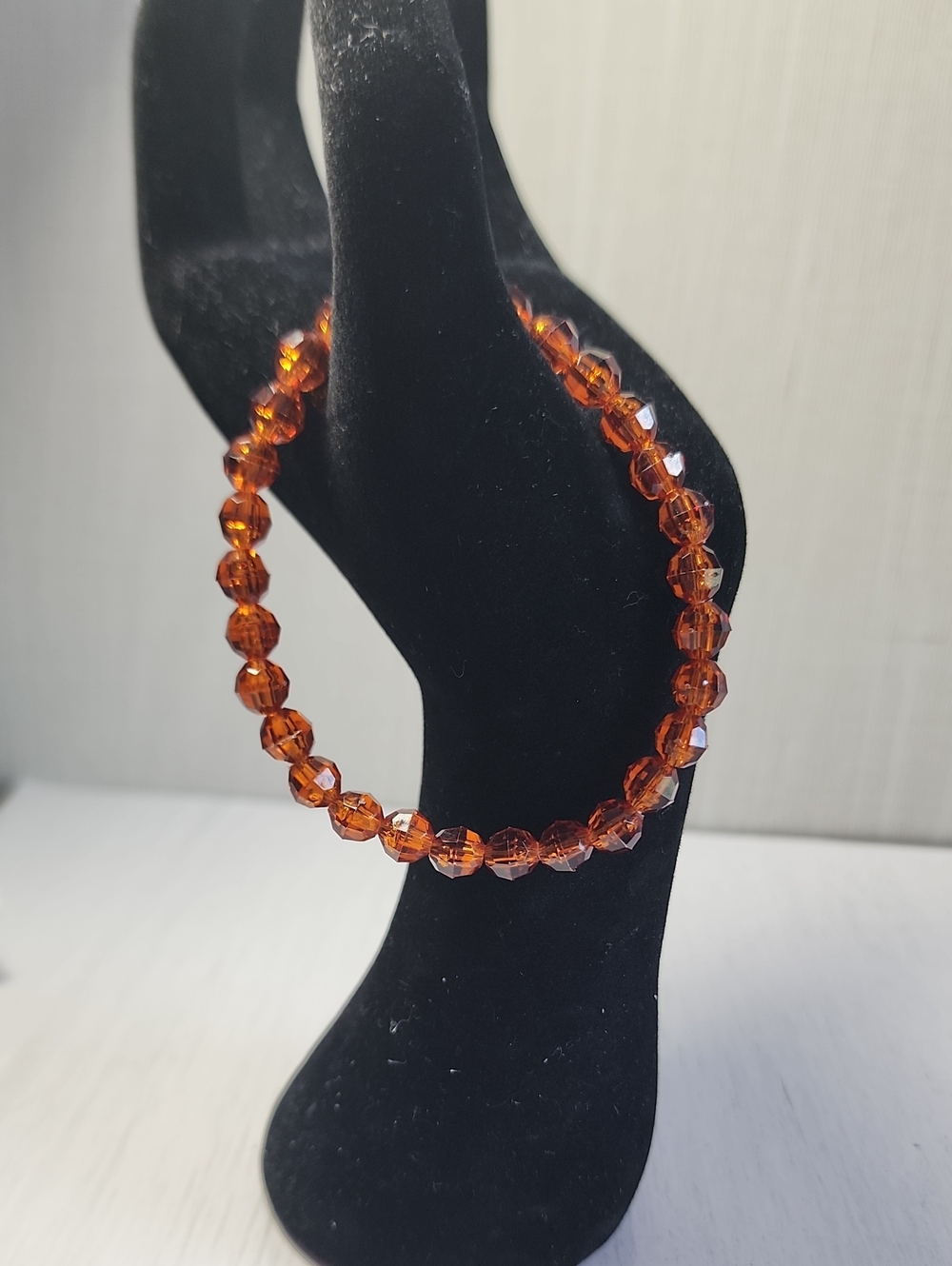 Amber Crystal Beaded Stretch Bracelet - Women Jewelry